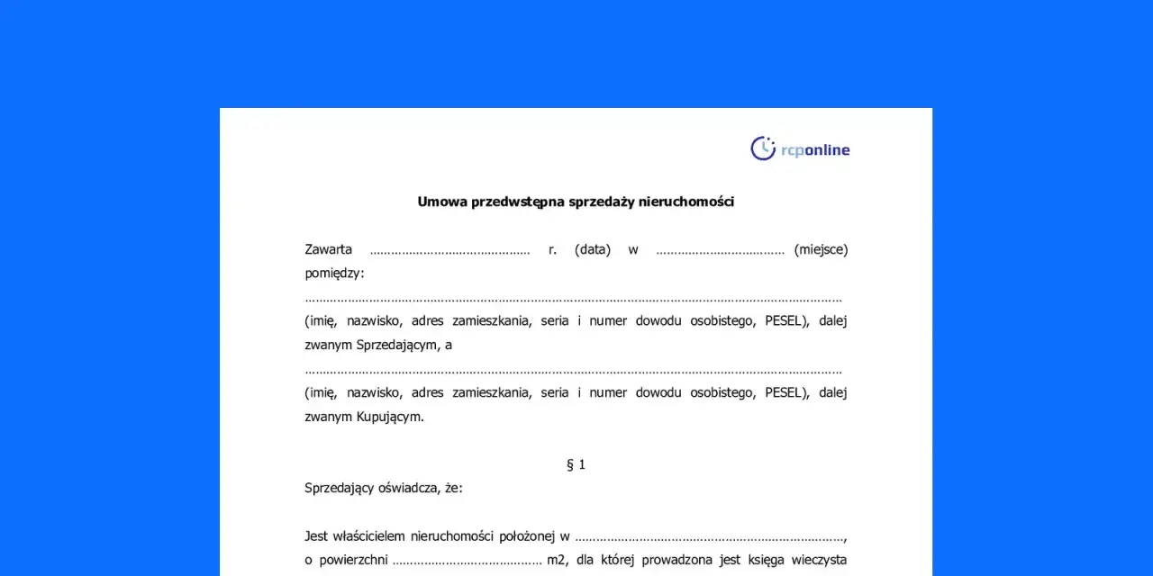 Kompletna lista dokumentów do umowy przedwstępnej sprzedaży mieszkania