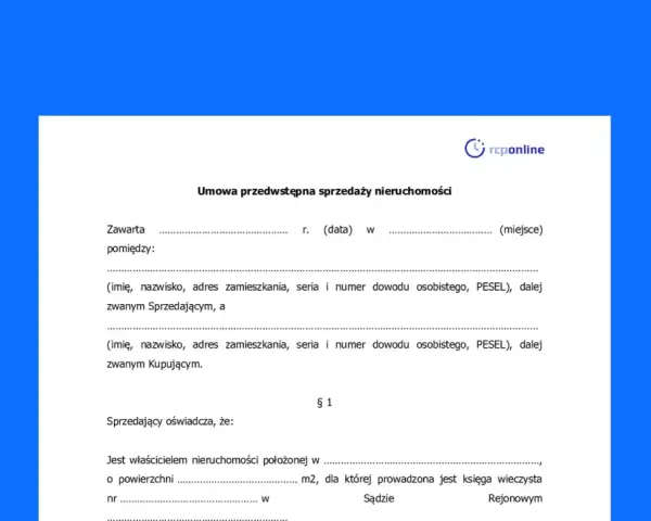 Kompletna lista dokumentów do umowy przedwstępnej sprzedaży mieszkania