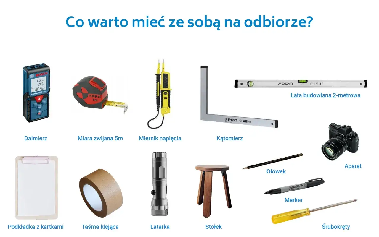 narzędzia do odbioru mieszkania od dewelopera