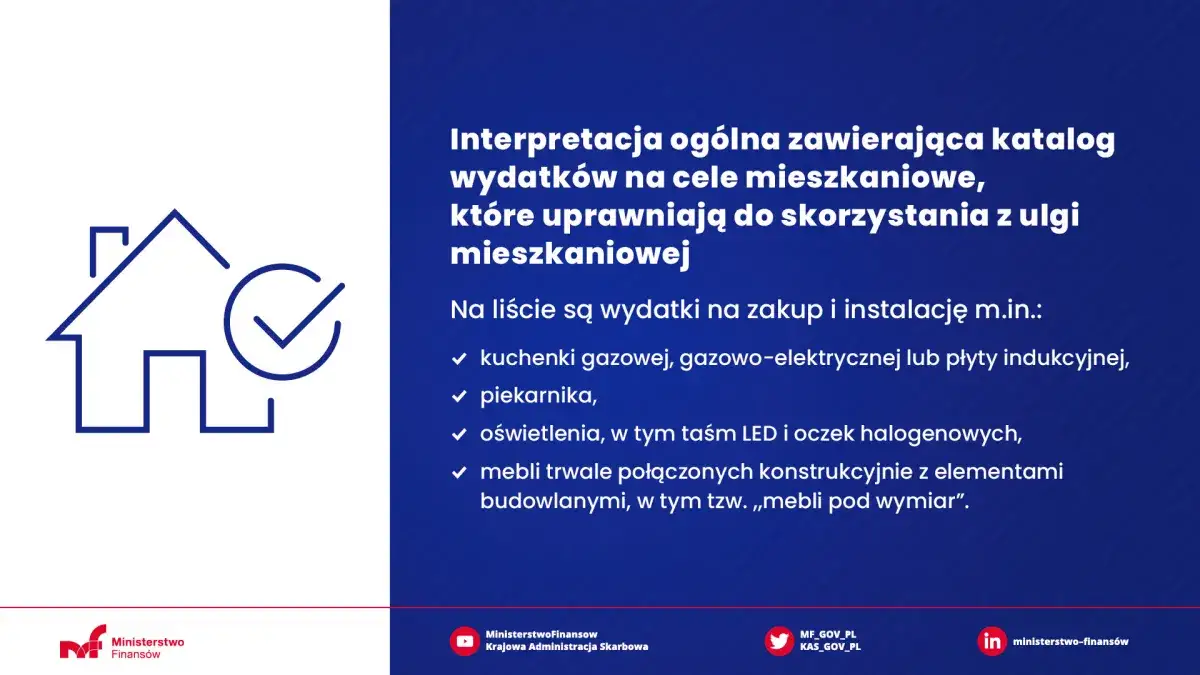 ulga mieszkaniowa wydatki, cele mieszkaniowe inwestycje